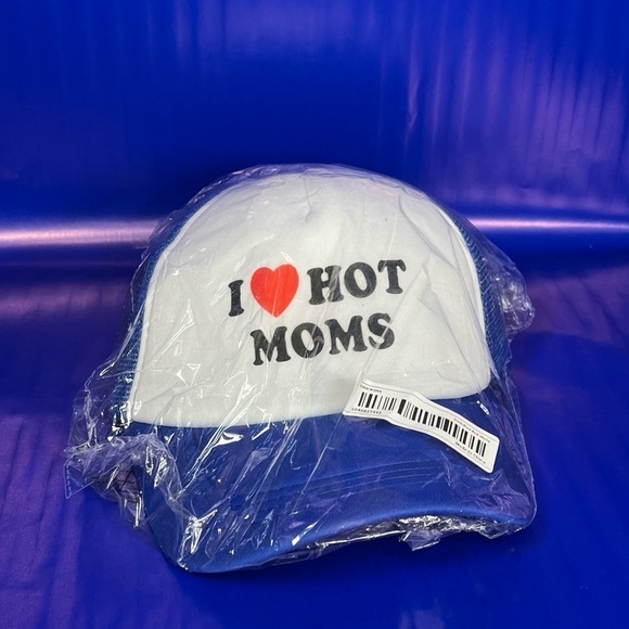 🆕 Brand New Unisex I ❤️ Moms Hat One Size Fits Most Blue SnapBack Fast Shipping - Picture 3 of 4